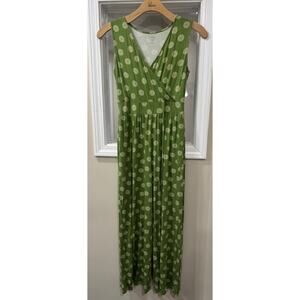 Market & Spruce Green Spiral Dot Jumpsuit